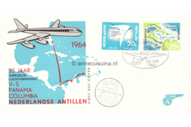 Nederlandse Antillen NVPH E30e Onbeschreven 1e Dag-enveloppe 35 jaar luchtvaartverbinding USA-Curaçao 1964