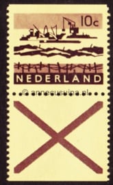 Nederland NVPH C71 Gestempeld boven en onder ongetand (10 +X)