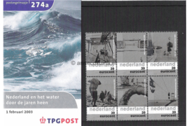 Nederland NVPH M274a+b (PZM274a+b) Postfris Postzegelmapje Nederland en het water 2003