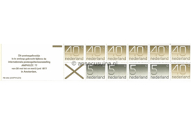 Nederland NVPH PB 23b Postfris Postzegelboekje 4 x 5ct + 7 x 40ct - Cijfer Crouwel kaftkleur paars 1977
