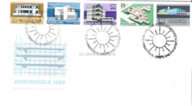 Nederland NVPH E95 Onbeschreven 1e Dag-enveloppe Zomerzegels 1969