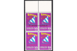 Nederlandse Antillen NVPH 628 Postfris (55+25 cent) (Blokje van vier) MET VELRAND Sport, Sailing Regatta Bonaire 1979