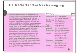 Nederland NVPH M63 (PZM63) Postfris Postzegelmapje Nederlandse Vakbeweging 1989