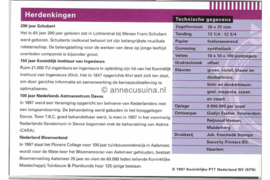 Nederland NVPH M175 (PZM175) Postfris Postzegelmapje Vier Herdenkingen 1997