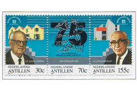 Nederlandse Antillen NVPH 993-995 Postfris (Strook van 3) 75 jaar Maduro en Curiels Bank 1991