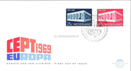 Nederland NVPH E96 Onbeschreven 1e Dag-enveloppe Europa 1969