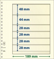 Hagelnieuw & Afgeprijsd! Lindner T-Blanco blad met 6 stroken (Lindner 802605P) (per 10 stuks)