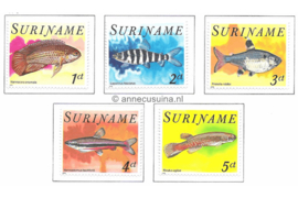 Republiek Suriname Zonnebloem 128-132 Postfris Tropische vissen 1978