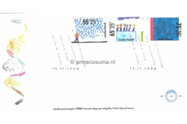 Nederland NVPH E260 Onbeschreven 1e Dag-enveloppe Kinderzegels 1988