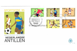 Nederlandse Antillen (Postdienst) NVPH E174 (E174PO) Onbeschreven 1e Dag-enveloppe Sport, voetbal 1985