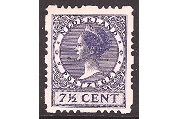 Nederland NVPH R42 Ongebruikt (7 1/2 cent) Vierzijdige roltanding Koningin Wilhelmina (type Veth) 1928