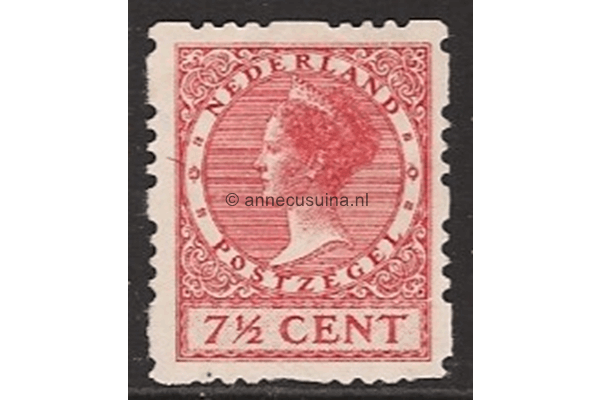 Nederland NVPH R43 Ongebruikt (7 1/2 cent) Vierzijdige roltanding Koningin Wilhelmina (type Veth) 1928