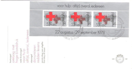 Nederland NVPH E167a Onbeschreven 1e Dag-enveloppe Blok Rode Kruis 1978