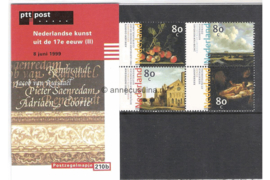 Nederland NVPH M210a+b (PZM210a+b) Postfris Postzegelmapje 17e Eeuwse Nederlandse schilderkunst 1999