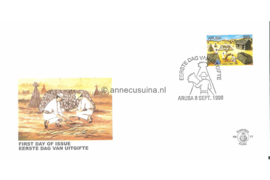Aruba NVPH E77 Onbeschreven 1e Dag-enveloppe Wereldzegel 1998