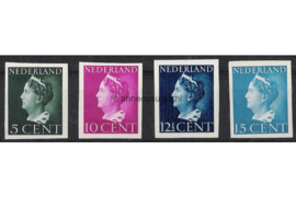 Nederland NVPH 332v-337v Postfris Ongetand Koningin Wilhelmina 1940-1947