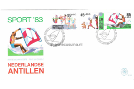 Nederlandse Antillen (Postdienst) NVPH E154 (E154PO) Onbeschreven 1e Dag-enveloppe Sport 1983