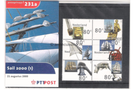Nederland NVPH M231a+b (PZM231a+b) Postfris Postzegelmapje Sail 2000 Amsterdam 2000