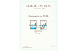 Nederland Huisman EDB13 (NVPH 1271-1272) Eerstedagblad Europa-CEPT, Historische vestigingen 1982