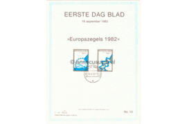 Nederland Huisman EDB13 (NVPH 1271-1272) Eerstedagblad Europa-CEPT, Historische vestigingen 1982