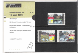 Nederland NVPH M83 (PZM83) Postfris Postzegelmapje Zomerzegels 1991