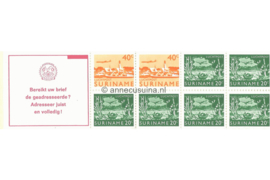 SPECIALITEIT! Republiek Suriname Zonnebloem PB 3aq Met Telblok Postfris Postzegelboekje 2 x 40 ct + 6 x 20 ct en met tekst 1978