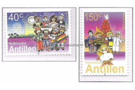 Nederlandse Antillen NVPH 1374-1375 Postfris Decemberzegels 2001