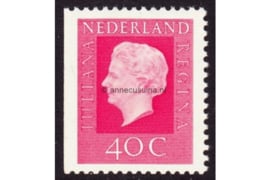 Nederland NVPH 943J Gestempeld Linkerzijde ongetand (40 cent) Koningin Juliana ('Regina') 1973