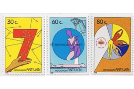 Nederlandse Antillen NVPH 926-928 (Zonder informatie-tabs) Postfris Kankerbestrijding 1989