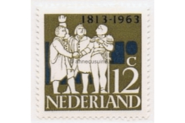 Nederland NVPH 809 Postfris GEEL/NORMAAL papier 1e oplage (12 cent) 150 jaar Onafhankelijkheid 1963