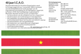 Republiek Suriname Zonnebloem Presentatiemapje PTT nr 4 Postfris Postzegelmapje Het 40-jarig bestaan van de Internationale Organisatie voor de Burgerluchtvaart (ICAO) 1984