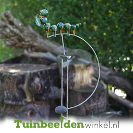 Metalen tuinbeeld figuur ''De kleine rups'' TBW16107
