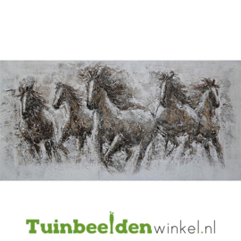 Paarden schilderij ''De wilde paarden'' TBW010073