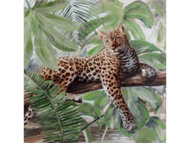 Olieverf schilderij dieren "Jaguar" TBW25108sc