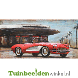 Auto schilderij ''De rode sportauto'' TBW001509