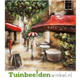 3D schilderij "Het kleine café" TBW000357