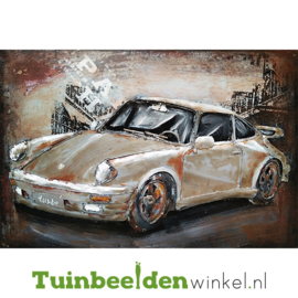 Metalen schilderij ''De stoere auto'' TBW000744