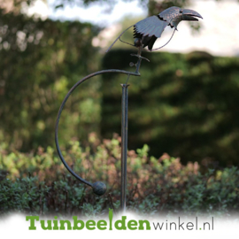 Metalen tuinbeeld figuur ''De raaf'' TBW17015