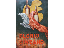 Metalen schilderij "Florio Cinzano" TBW001880sc