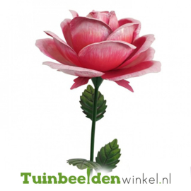 Metalen bloem ''Grote roze roos'' Tbw0871pr106