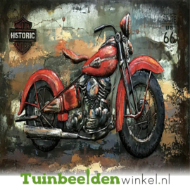 Metalen schilderij "De zieke motor" TBW002320