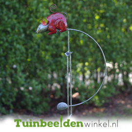 Metalen tuinbeeld figuur ''De rode rat'' TBW16113