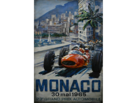 Metalen schilderij "Grand Prix Monaco" TBW001802