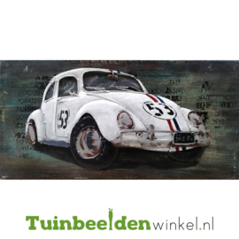 Auto schilderij "De witte kever" TBW000713