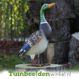 Metalen tuinbeeld figuur ''De vrolijke eend'' TBW18247