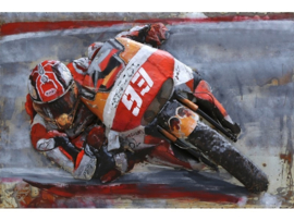 3D schilderij "Motorrijder nr 93" TBW000886