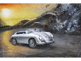 Metalen schilderij "Roadtrip door de bergen" TBW001708