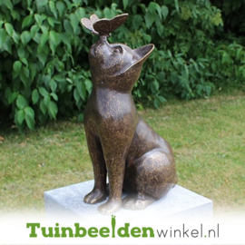 Tuinbeeld ''Kat met vlinder'' TBW1905br