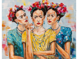 Olieverf schilderij vrouw "Drie elegante dames" TBW60033sc