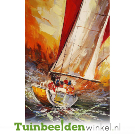 Olieverf schilderij ''Zeilen'' TBW003820